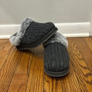Skechers BOBs Memory Foam Fuzzy Cableknit Slippers with Fur Lining